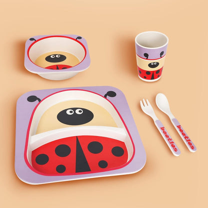 VAISSELLE BEBE - BambooKid™ - Coccinelle - La Table des Petits