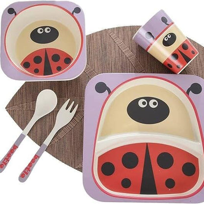 VAISSELLE BEBE - BambooKid™ - Coccinelle - La Table des Petits