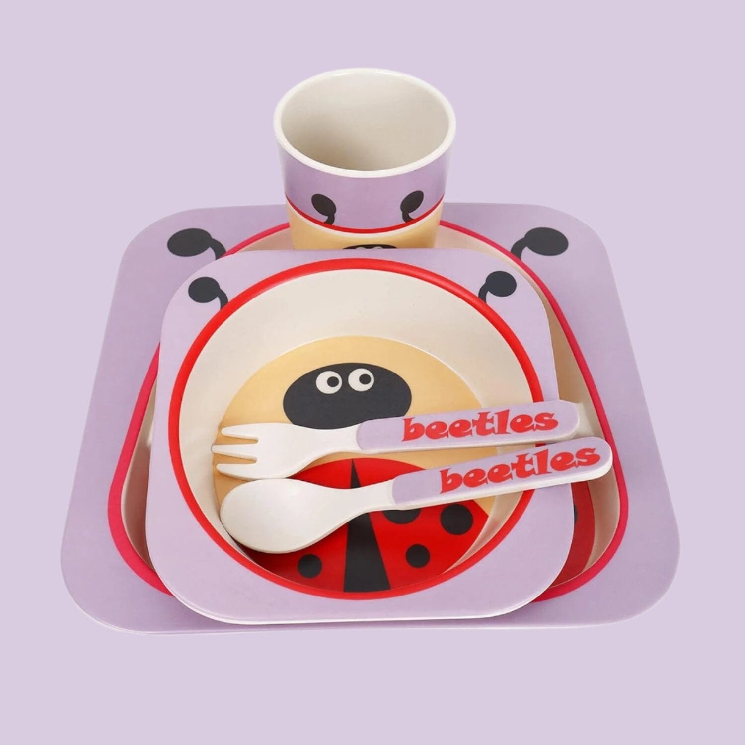 VAISSELLE BEBE - BambooKid™ - Coccinelle - La Table des Petits