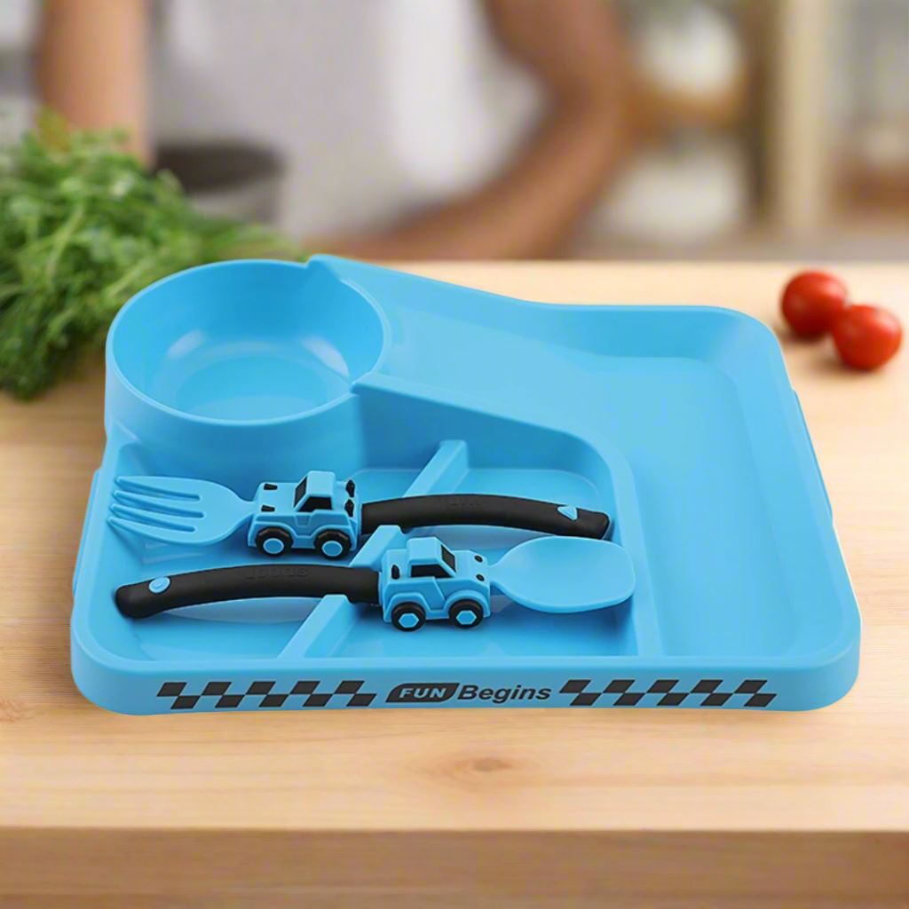 VAISSELLE BEBE - CoursePlate™ - Bleu - La Table des Petits
